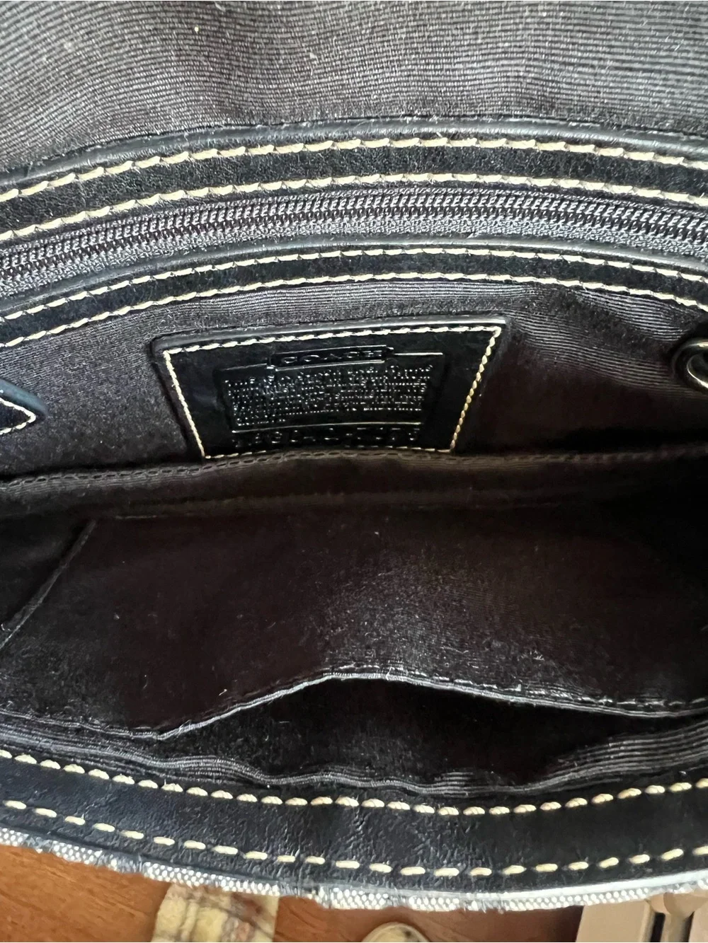 Coach SOHO Vintage 2004 Black and Gray Mini Cs Signature Canvas Shoulder Bag
